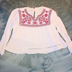 Nwot Girls 2T Jessica Simpson Boho Style Embroidered Blouse